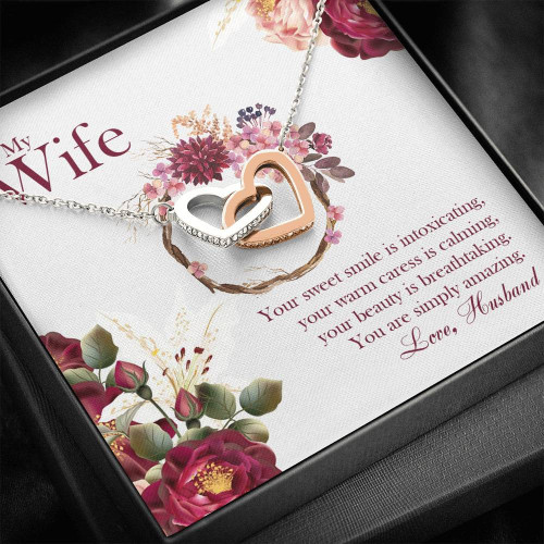 To my Wife - Interlocking Heart Necklace