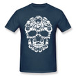 Pug Skull Dog Cool Halloween Gift T Shirt Cotton
