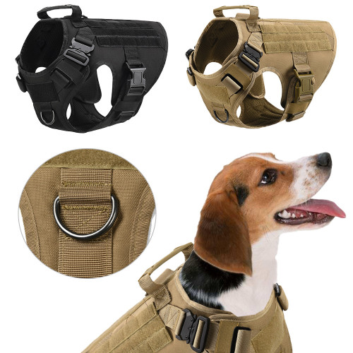 Military Tactical Dog Harness Adjustable Pet Dog Back