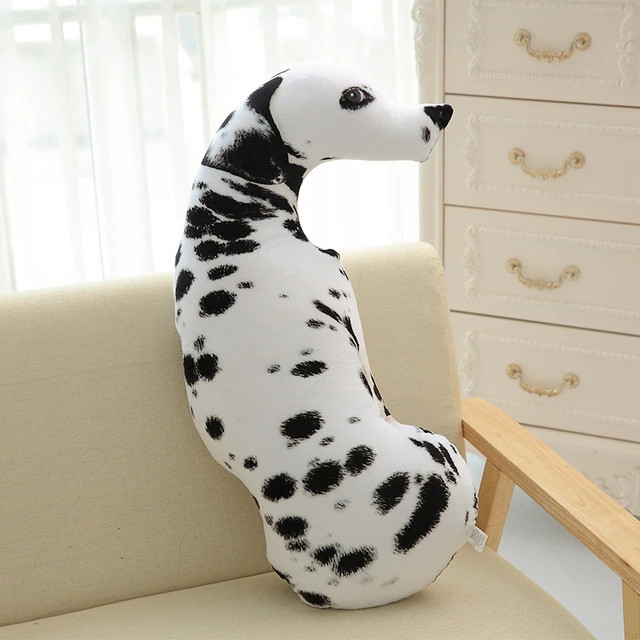 3D Cute Lifelike Bend Dog Printed Dolls