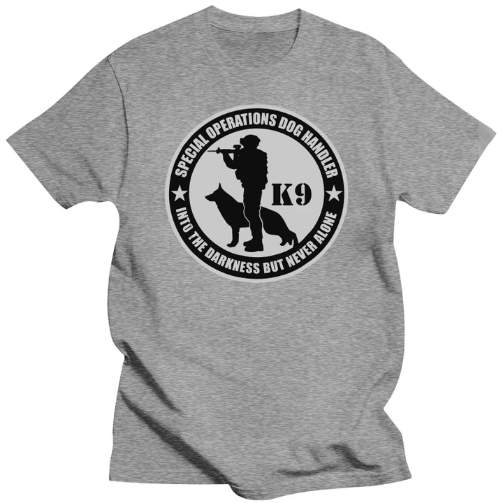 K9 Men T-shirt Special Operations Dog Handler Short Casual 100% COTTON O-Neck Men t shirt