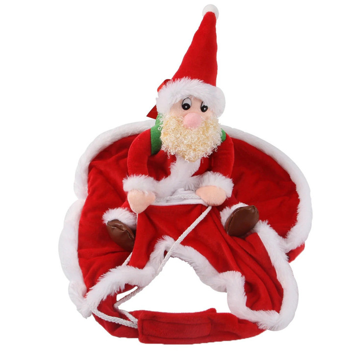 Christmas Dog Costume Funny Christmas Santa Claus