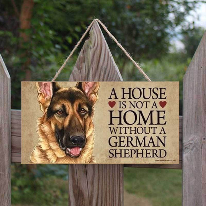 Pet Dog Wood Hanging Plaque Pendant