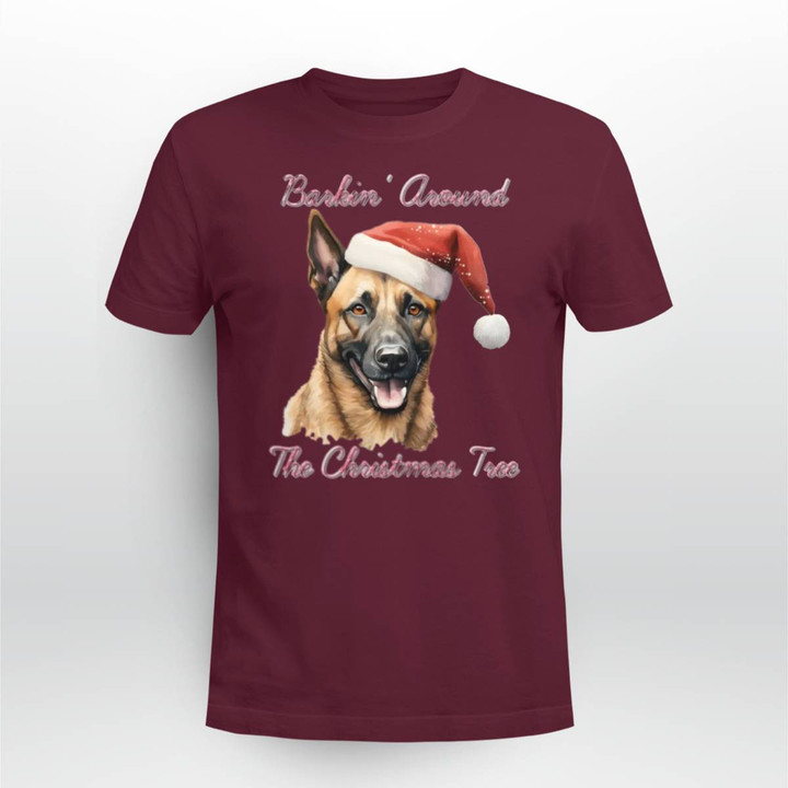 Malinois Dog Christmas T shirt