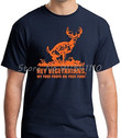 Raw T-Shirt's Hey Vegetarians - My Food Poops On Your Food Deer Hunt Premium Men's T-Shirt Funny Short Sleeve Cotton T Shirts