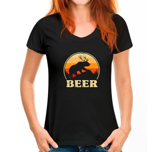 Deer Funny Beer Retro Vintage St. Patrick's Day T-Shirt