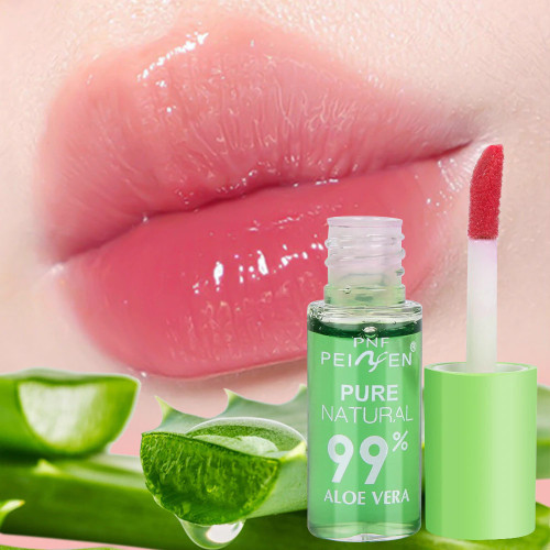 1PCS Waterproof Moisturizing Natural Aloe Essence Lip Gloss Changable Color Lipstick Lips Care