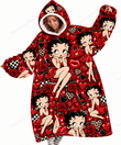 Betty Boop Oversize Fleece Hoodie Blanket - MH2