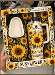 Combo Sunflower Plush Slipped & Tumbler DTT08