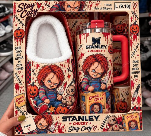 Combo Chucky Plush Slipped & Tumbler QH22