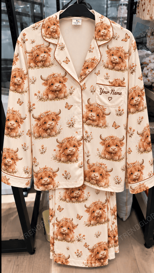 Highland Cow Lover Pijama Set T1