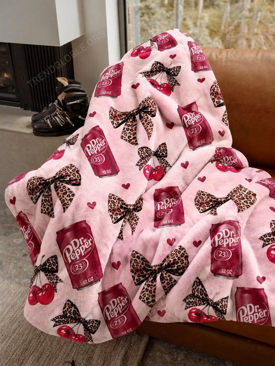 Dr Pepper Pink Blanket TRA79