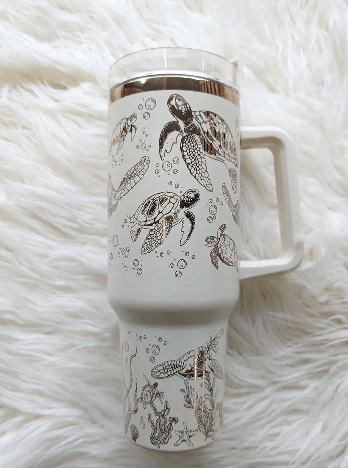 Turtle Engraved Stanley 40oz Tumbler - Full Color TTD1