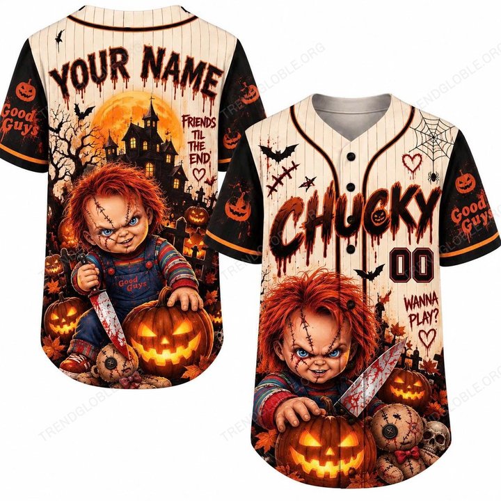 Chucky Custom Name Baseball Jersey Qh11