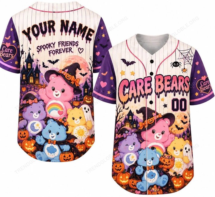 Care Bear Custom Name Baseball Jersey Qh13