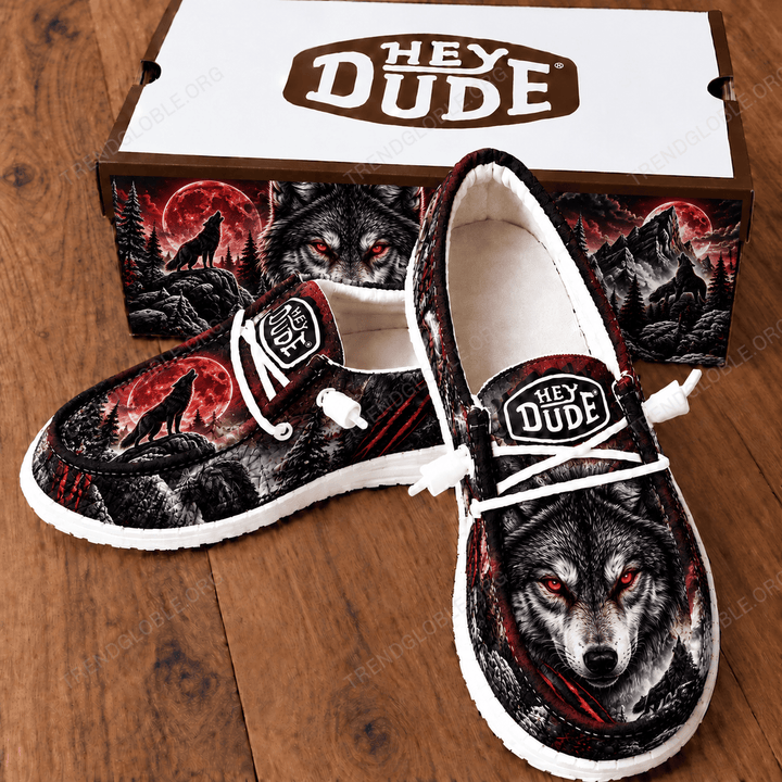 Wolf Canvas Hey Dude Shoes NDK20