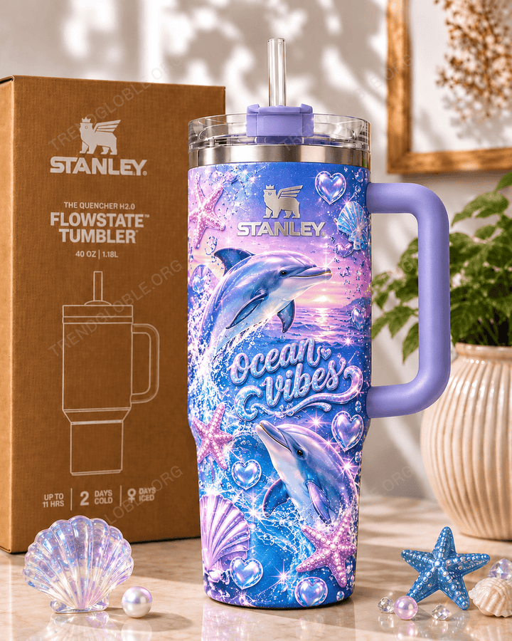 Dolphin Tumbler 40OZ Hand Cup HV27