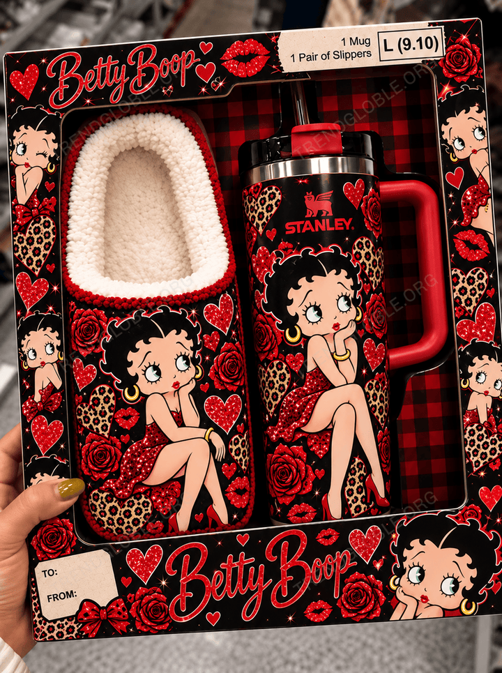 Combo Betty Boop Plush Slipped & Tumbler MH3