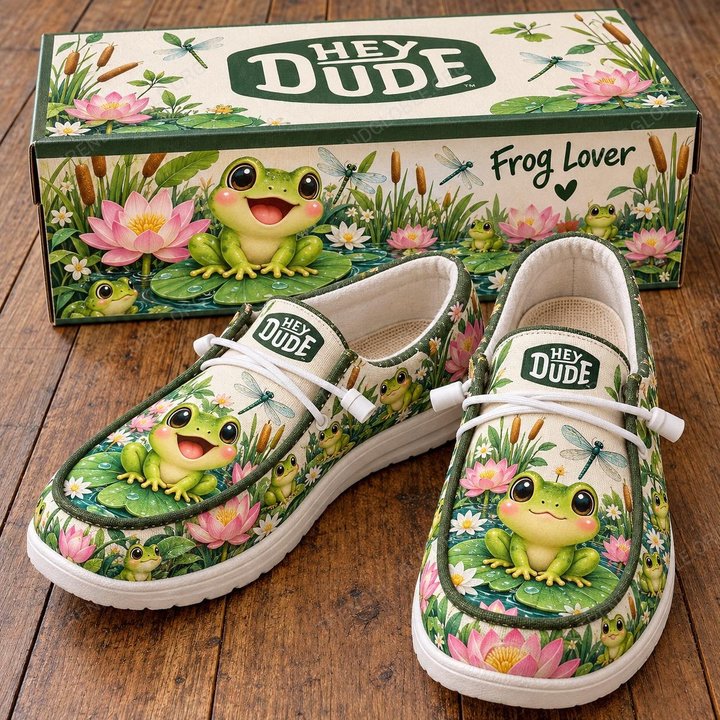 Frog Canvas Hey Dude Shoes - NDD14