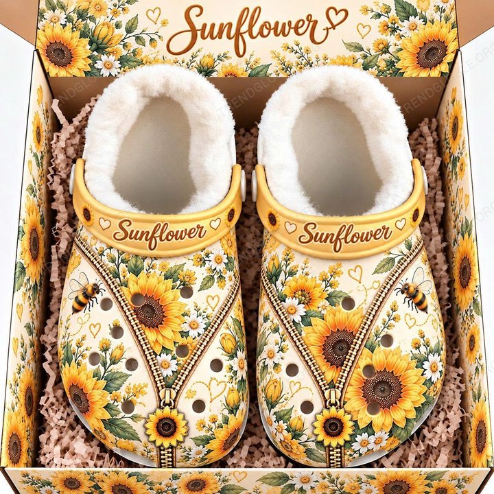 Sunflower Fleece Crocs DTT02