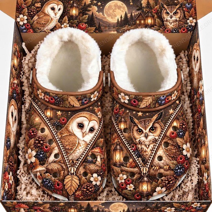 Owl Fleece Crocs DTT01