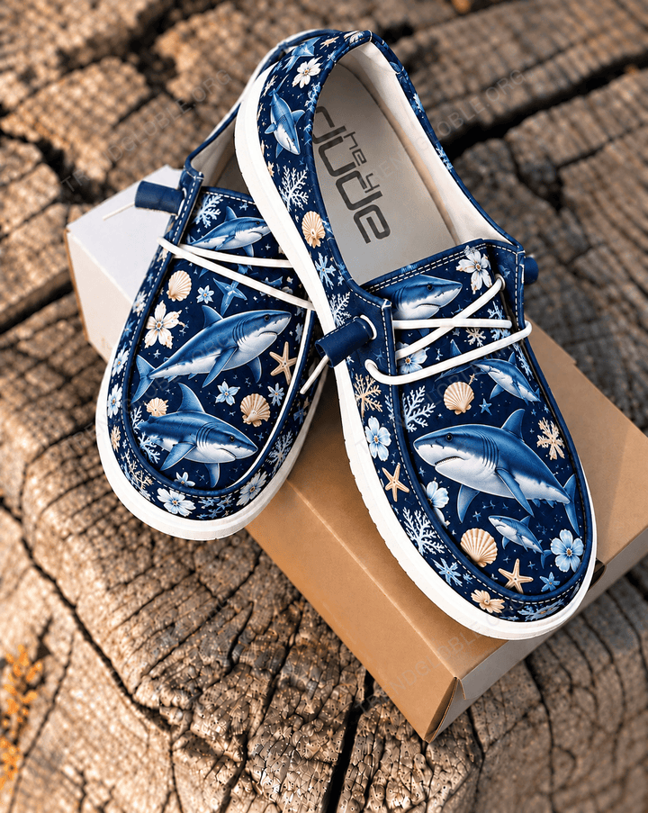 Shark Canvas Hey Dude Shoes NDK02