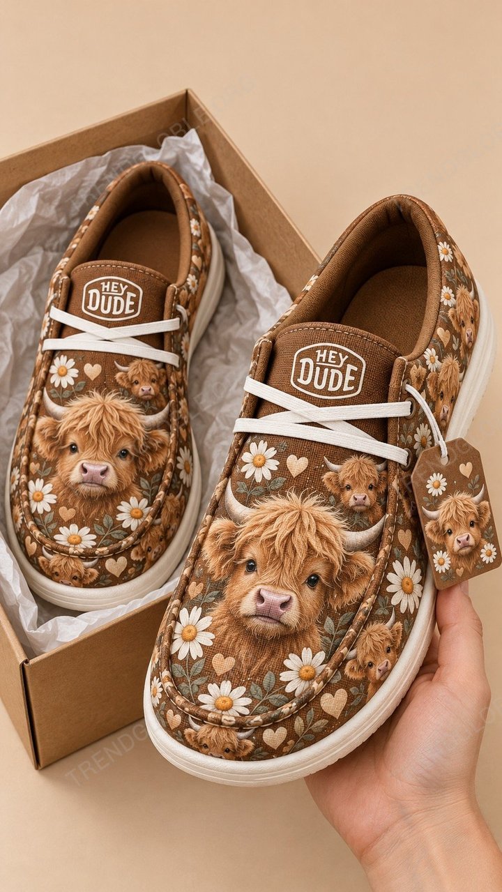 Cowaholic Canvas Hey Dude Shoes - NDD13