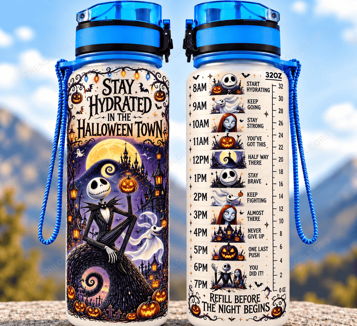 Jack Skellington 32Oz Water Tracker Bottle HH2