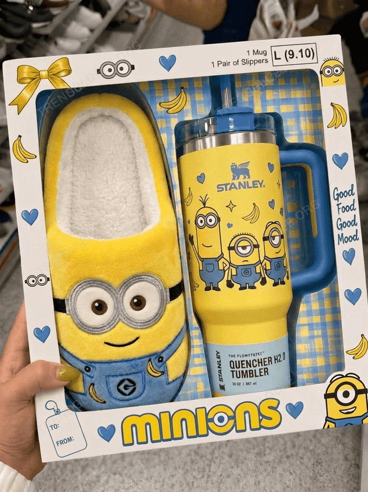 Combo Minion Plush Slipped & Tumbler HH2