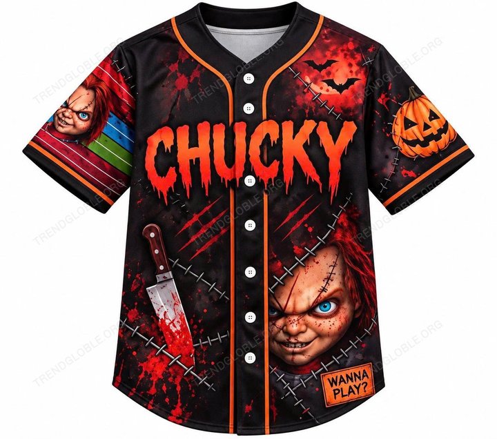 Chucky Custom Name Baseball Jersey Qh14