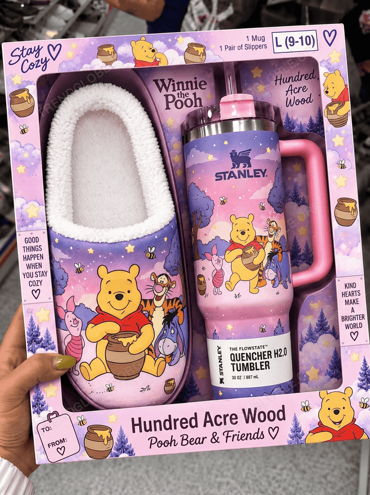 Pooh Plush Slipped & Tumbler NDK6789