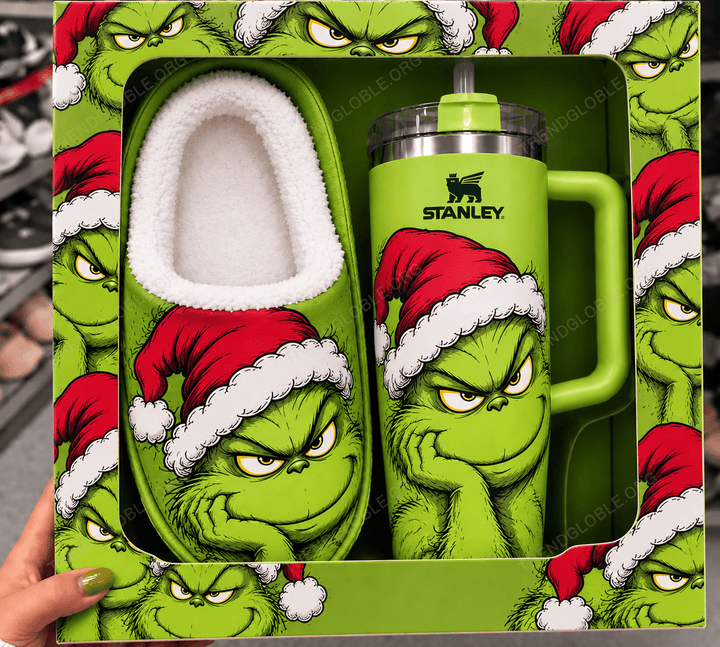 Combo Grinch Plush Slipped & Tumbler HV4