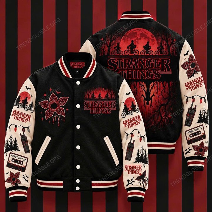Stranger Things Limited Edition MLB Varsity Jacket Qh03