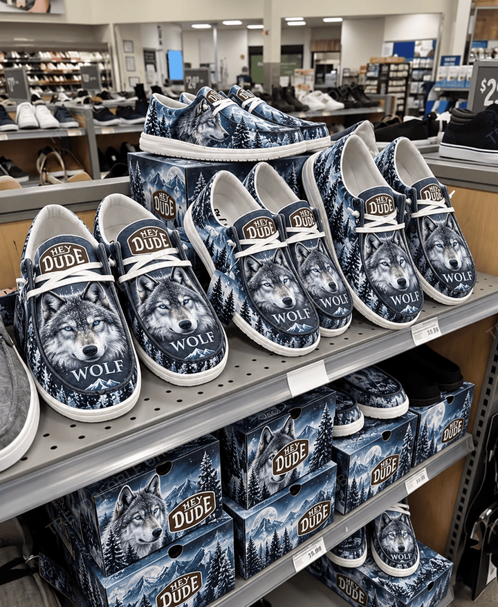 Wolf Canvas Hey Dude Shoes NDK22