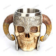 Stainless Steel Skull Mug Viking Drinking Cup