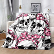 Skull trend Pattern Blanket Flannel Soft Plush Sofa Bed Throwing Blankets Anime Blanket