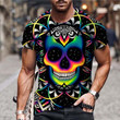 2022 Men's Skull Tshirt 3D Printed Skull Graphic T-shirts For Men Oversized Short Sleeve Punk Tops Tee Shirt Men Death Clothing
