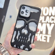 3D Skull Ghostface Phone Case for iPhone 13 14 ProMax Plus 11 12 13 Pro Max Fashion Hollow Heat Dissipation Plating Slim Cover