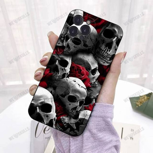 Horror Skull Phone Case Silicone Soft For iphone 14 13 12 11 Pro Mini XS MAX 8 7 6 Plus X 2020 XR Shell