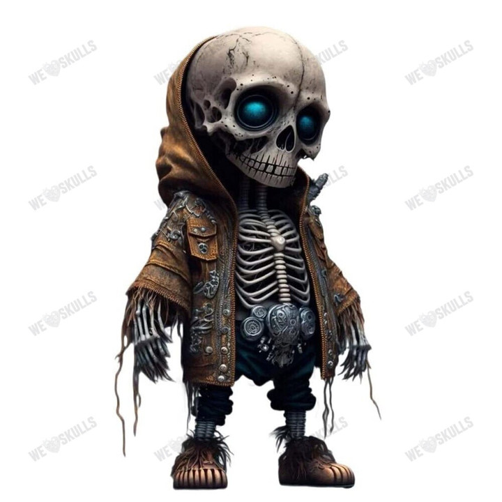 Resin Cool Skeleton Figures Halloween Skeleton Figurine Skull Horrible Ornaments Car Instrument Panel Desk Decoration