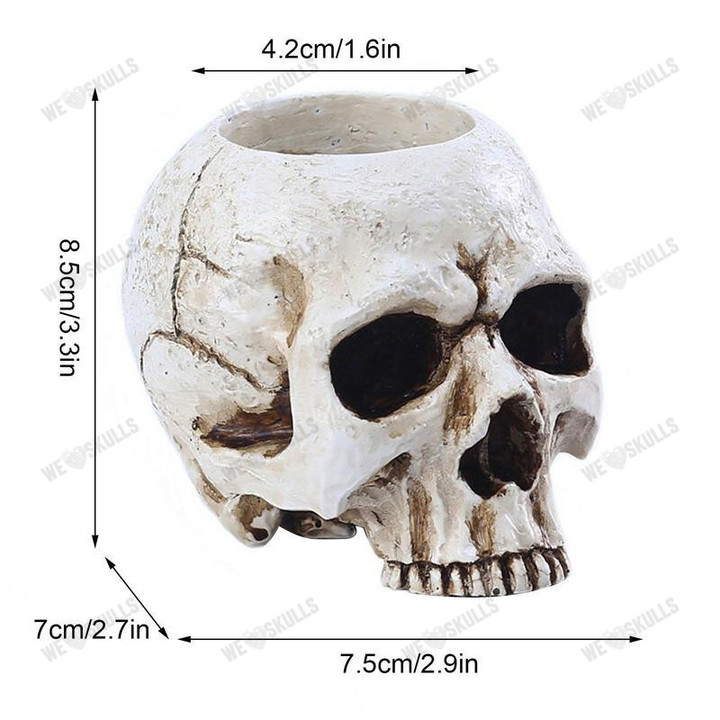 Crying Skull Taper Candle Holder Candelabrum Dinner Home Skeleton Ornament