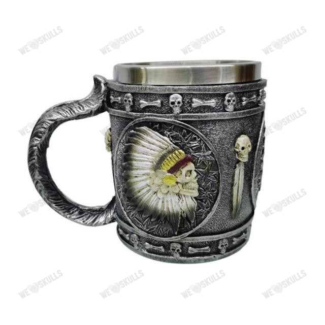 3D Skull Cup Stainless Steel Resin Wine, Beer, Coffee Mug