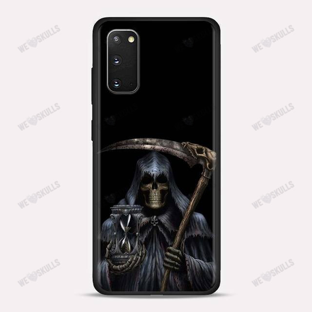 Grim Reaper Skull Skeleton Silicone Phone Case For Samsung Galaxy S23 S22 S21 Ultra S20 FE 5G S8 S9 Plus S10e S10 Lite Cover