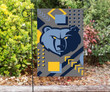 Memphis Grizzlies Emblem Shape Double Sided Printing Garden Flag