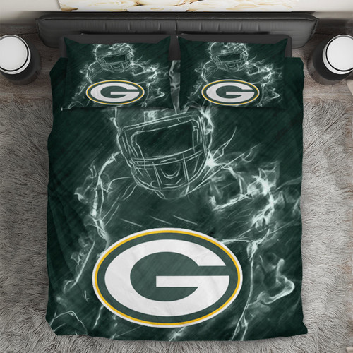 Green Bay Packers Legend 3PCS Bedding Set Duvet Cover And Pillow Cases Gift For Fan