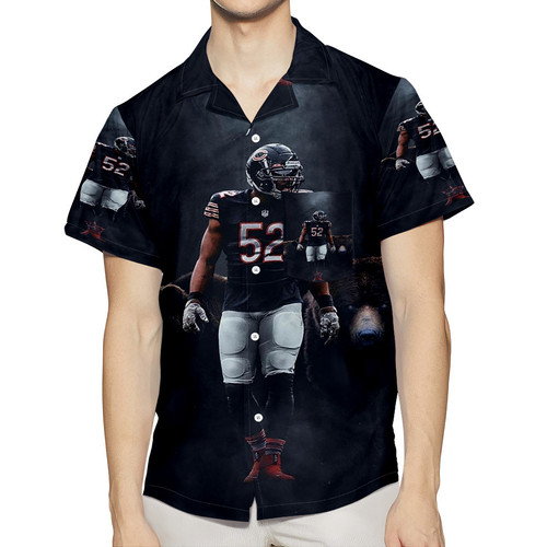 Chicago Bears Khalil Mack2 3D All Over Print Summer Beach Hawaiian Shirt With Pocket