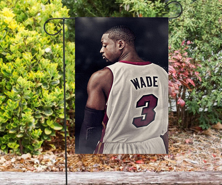 Miami Heat Dwyane Wade5 Double Sided Printing Garden Flag