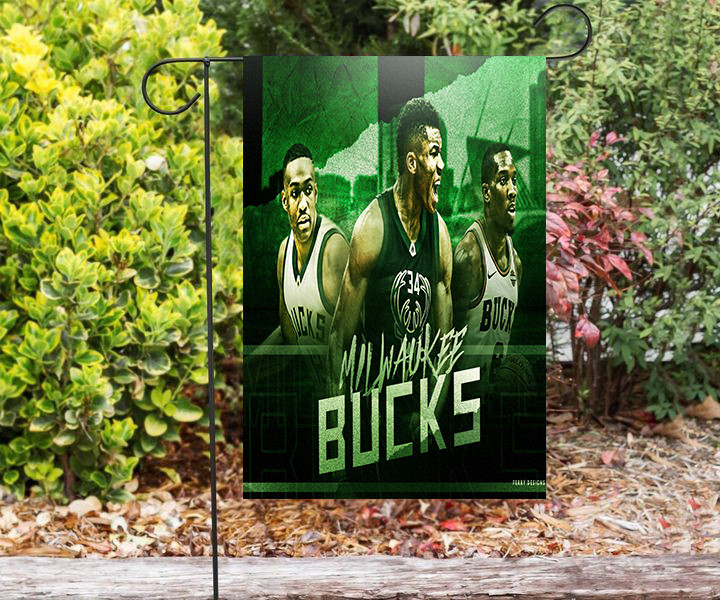 Milwaukee Bucks Players v13 Double Sided Printing Garden Flag