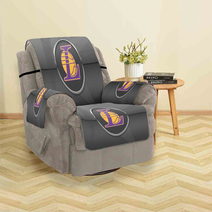 Los Angeles Lakers Emblem v64 Sofa Protector Slip Cover