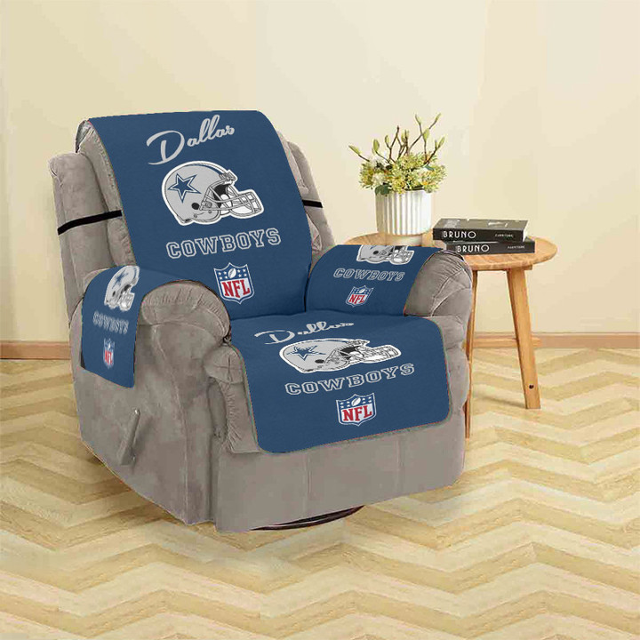 Dallas Cowboys Helmet NFL Blue Sofa Protector Slip Cover